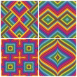 Set of seamless art deco textures and pattern