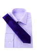 Purple classic shirt and neck tie