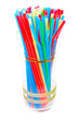 Straws for drinks in the glass