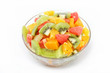 Fresh fruits salad on white background Fresh fruits salad on white background