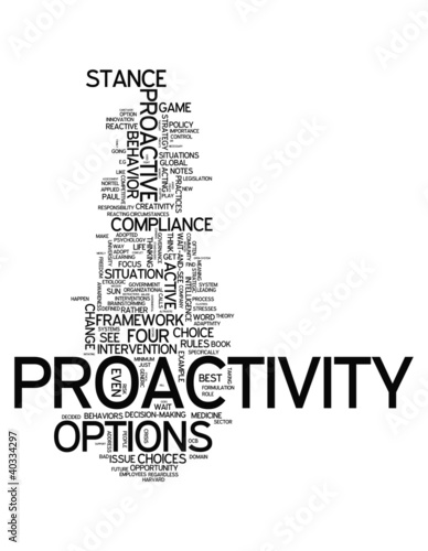 Illustration: Word Cloud "Proactivity" Word Cloud "Proactivity"