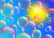 bubbles im sonnenschein