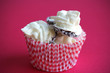 Meringue with chocolate and coconut dessert