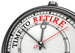 time to retire concept clock