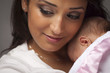 Attractive Ethnic Woman with Her Newborn Baby