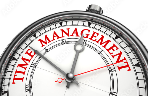 Illustration: time management concept clock time management concept clock