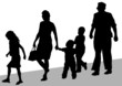 Family silhouette