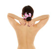 back of beautiful woman