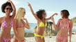 Video: Four women wearing sunglasses partying in their bikinis Four women wearing sunglasses partying in their bikinis