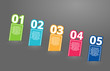 벡터 일러스트(편집용 파일):Paper progress template, steps from 1 to 5- vector Paper progress template, steps from 1 to 5- vector