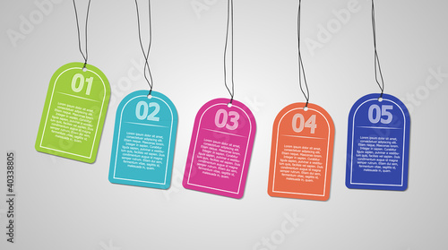 벡터 일러스트(편집용 파일):Paper progress template, steps from 1 to 5- vector Paper progress template, steps from 1 to 5- vector