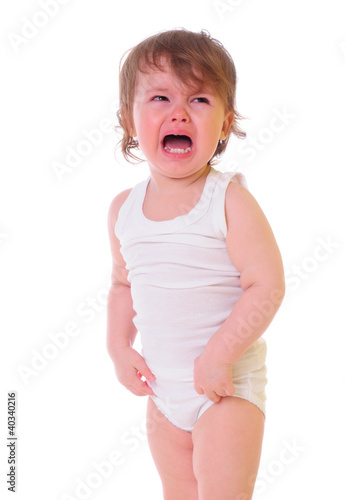 Photo: little child crying little child crying