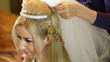 Preparing For Wedding - Putting On The Veil