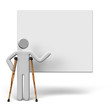 WoundedPersonWhoStandsBeforeAWhiteBoard