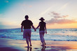 Senior Couple Enjoying Sunset at the Beach
