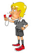 Illustrazione: Cartoon illustration of a soccer referee Cartoon illustration of a soccer referee