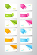 Set of gift cards with rolled corners.