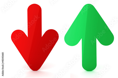 Illustration: 3d colorful arrows on white background 3d colorful arrows on white background