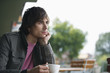 Young man drinking tea
