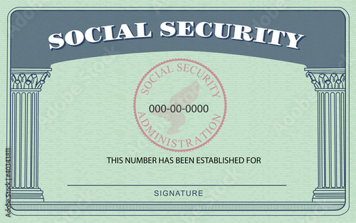 Vector: Social Security Card Social Security Card