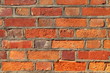 Orange brick wall closeup Orange brick wall closeup