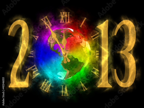 Illustration: Happy new year 2013 - America Happy new year 2013 - America