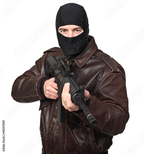 Photo: terrorist with rifle terrorist with rifle