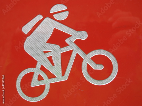 Photo: Schild Mountainbiker Schild Mountainbiker
