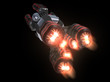 Back of Black and Red Space Ship Back of Black and Red Space Ship