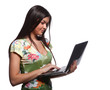College girl with laptop College girl with laptop