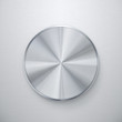 Photo: Blank shiny silver knob or push button Blank shiny silver knob or push button
