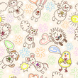 Childe drawing seamless pattern Childe drawing seamless pattern