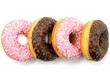 Delicious donuts on white background Delicious donuts on white background