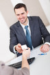 Young businessman at the interview