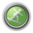 Green 3D Style Button "Snowboarding"