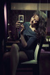 Elegant lady using smartphone