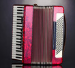 Retro accordion on grey background Retro accordion on grey background