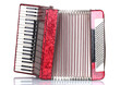 Retro accordion isolated on white