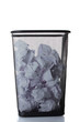 metal trash bin from paper isolated on white metal trash bin from paper isolated on white