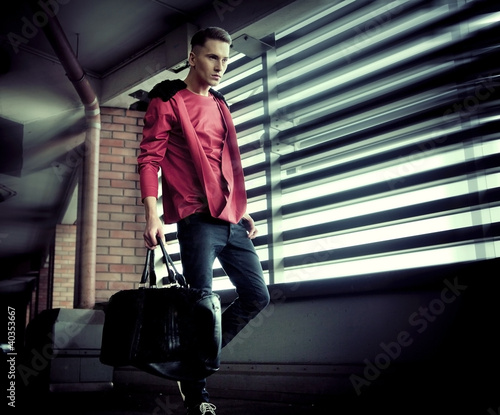 Photo: Good looking guy walking Good looking guy walking
