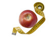 Apple and tape measure