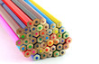 Multi color pencils over white Multi color pencils over white