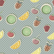 vector seamless pattern with fruits and berries