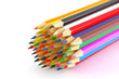 Multi color pencils over white Multi color pencils over white