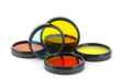 Color filters for lenses over white Color filters for lenses over white