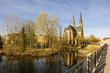 Saint Martin church on the banks of the river Albe at Sarralbe Saint Martin church on the banks of the river Albe at Sarralbe