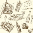 seamless pattern - food