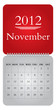 monthly calendar for 2012, November
