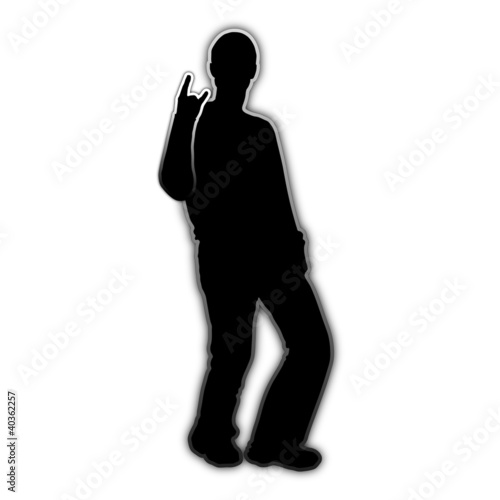 Illustration: figur schatten rocker I figur schatten rocker I