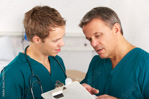Photo: Medical staff working on hospital ward Medical staff working on hospital ward